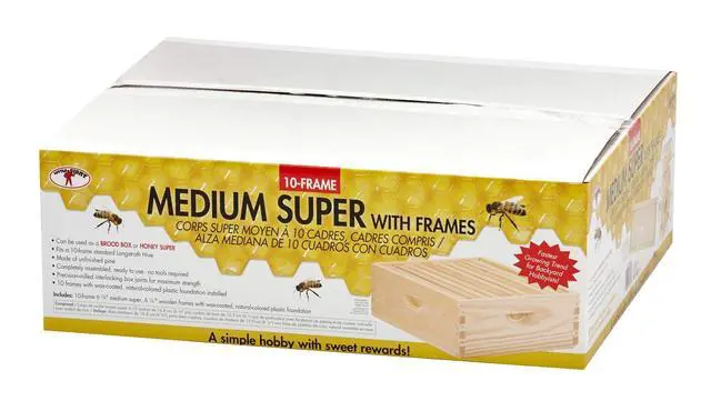 Alt view image 2 of 2 - 10-Frame Medium Super Beehive Body with Frames for Beekeeping (Item No. MEDBOX10)
