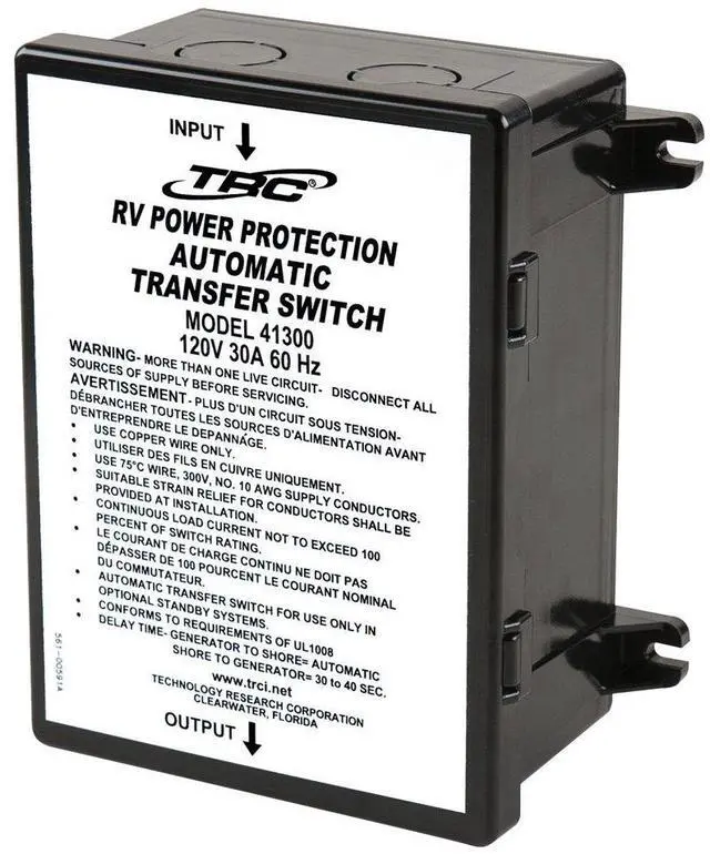 Main image of 30A 2-Way Manual Switch, Black