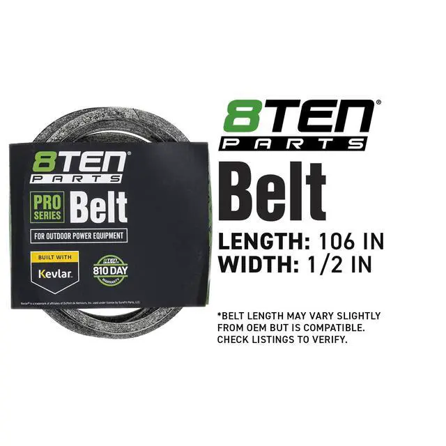 Alt view image 3 of 6 - Deck Spindle Belt Kit for Husqvarna Poulan 2246LS 2346XLS YTA22V46 YTH20K46 YTH224T YTH22V46 532187281 584453101