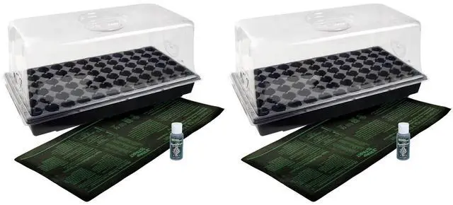 Main image of HYDROFARM Germination Hot House with Heat Mat Hydroponic Flower Grow (2-Pack)
