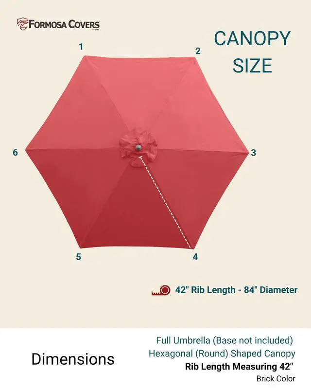 Alt view image 3 of 6 - 7 ft Brick Red Wood Outdoor Patio Umbrella Market Style - Tilt Mechanism Eucalyptus Teak Oil Finish