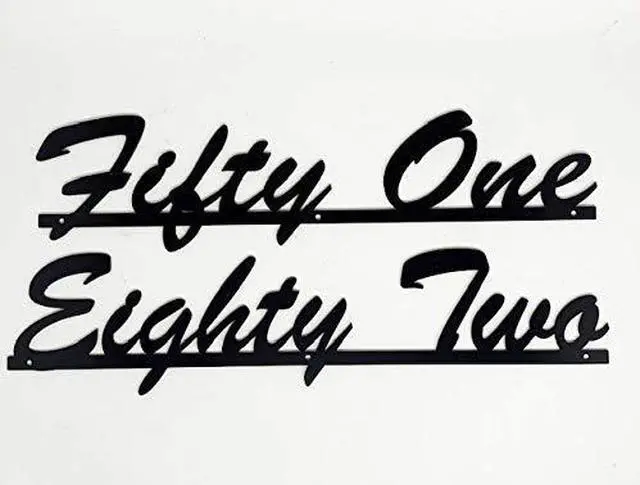 Main image of Cursive Script House Number - Spelled Out Script Word Acrylic Plastic House Number For Your Address # J0337