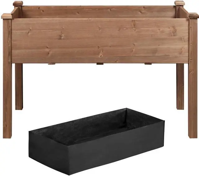 Main image of Wooden Garden Planter Boxes 48 X 23 X 30in Elevated Raised Garden Bed Outdoor with Legs Wooden Gardening Box for Flower/Vegetable/Herb/Tomato/Backyard/Patio, 1pc
