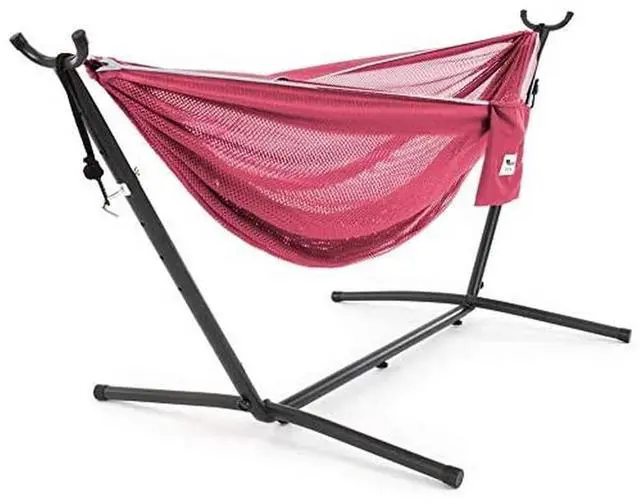 Main image of C9MESH-45 Hammock with Stand, Rose and Celeste