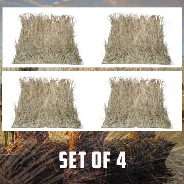 Alt view image 3 of 6 - Grass Mat (Pack of 4), Hay, 4 x 4-Feet
