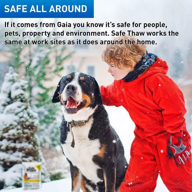 Alt view image 5 of 6 - Safe Thaw Industrial Strength Ice Melt, Salt- and Chloride-Free Deicer, 30 lbs Bag - Heavy-Duty Outdoor Snow Melter for Driveway, Concrete, Road, Sidewalk, and Commercial Use