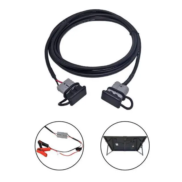 Alt view image 5 of 5 - HY-AS-AA1228 Anderson to Anderson 20' Extension Cable Foldable Solar Panel Kit
