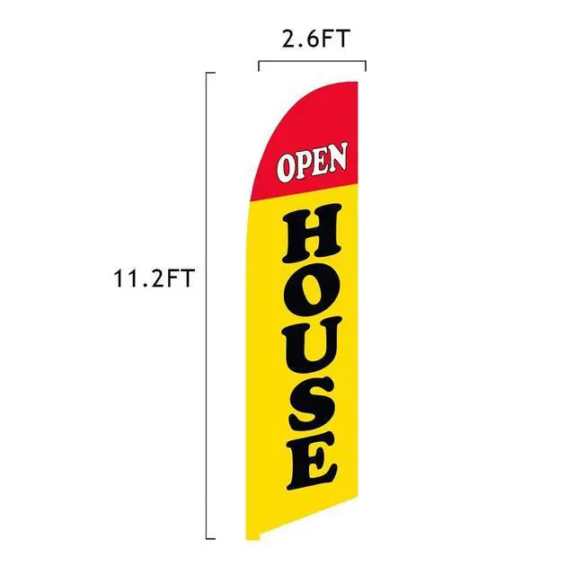 Alt view image 3 of 6 - Open House Feather Flag Kits - 13.5ft Swooper Flags with Basic Pole Set, Ground Spike, Premium Bag