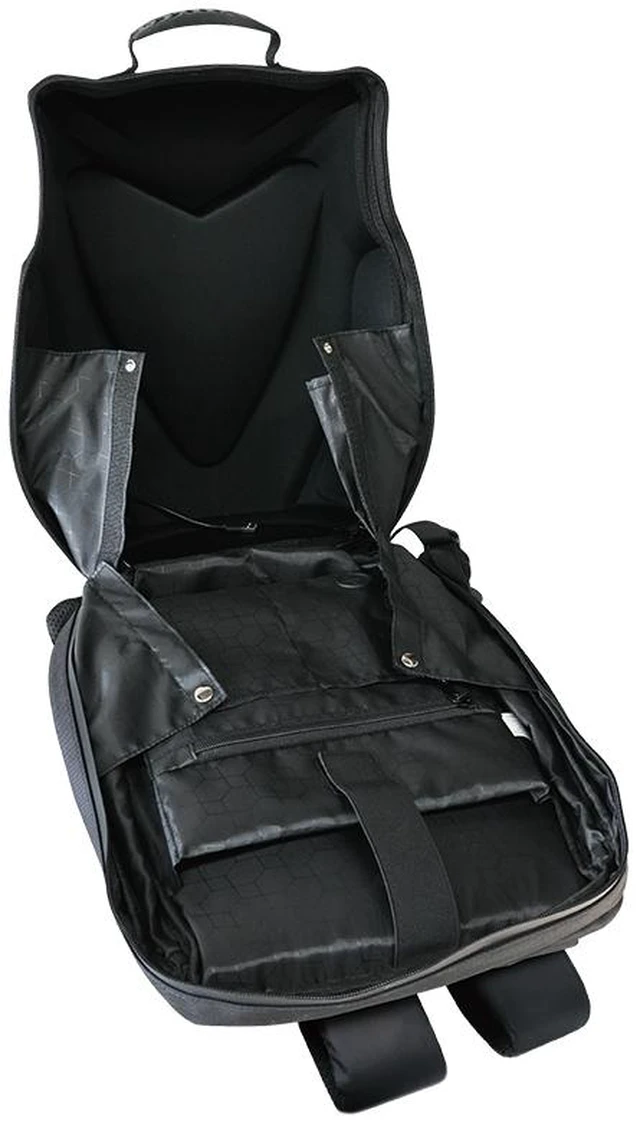 Alt view image 5 of 7 - MTY-1 Owl LED Backpack, Dual 56×80 P2 Programmable LED Screens, Bluetooth App Control, Powered by Power Bank, 17/22L ABS+PC Hard Shell Motorcycle Backpack