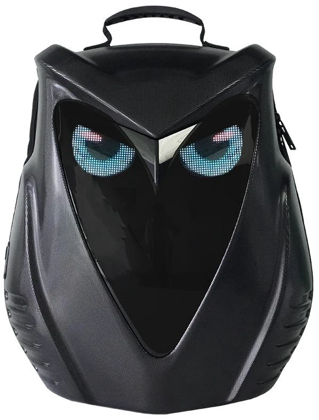 Main image of MTY-1 Owl LED Backpack, Dual 56×80 P2 Programmable LED Screens, Bluetooth App Control, Powered by Power Bank, 17/22L ABS+PC Hard Shell Motorcycle Backpack
