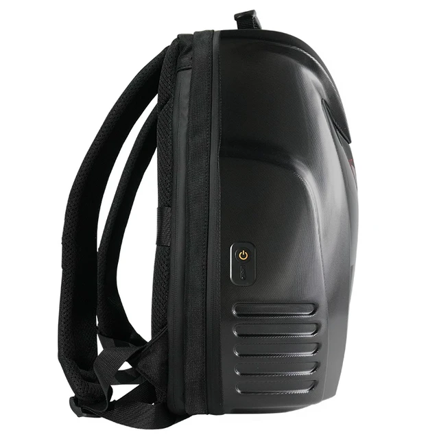 Alt view image 4 of 7 - MTY-1 Owl LED Backpack, Dual 56×80 P2 Programmable LED Screens, Bluetooth App Control, Powered by Power Bank, 17/22L ABS+PC Hard Shell Motorcycle Backpack