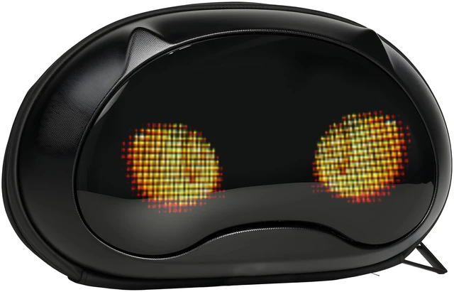 Alt view image 3 of 3 - SCT-1 LED Helmet Bag, 48×24 P3.08 Programmable LED Screen, Bluetooth App Control, 3L EVA+PC Hard Shell Motorcycle Crossbody Bag Powered by Power Bank