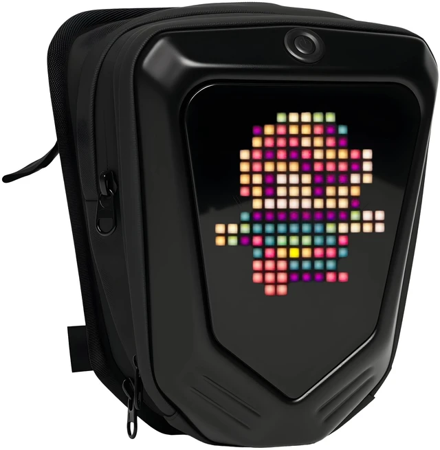Alt view image 3 of 7 - SCT-4 Motorcycle LED Display Bonnet Bag, Bluetooth Control 16×16 Pixel Hard Shell Crossbody Sling Bag, 2L Capacity Motorcycle Riding Storage Bag