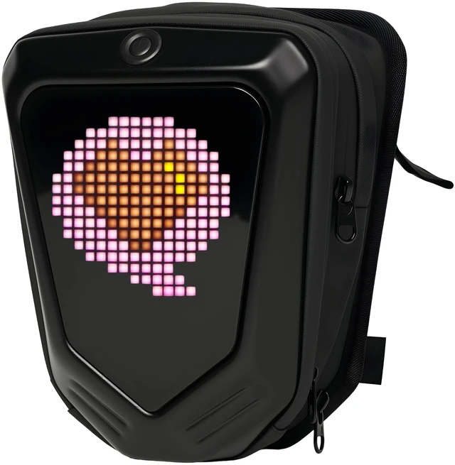 Alt view image 2 of 7 - SCT-4 Motorcycle LED Display Bonnet Bag, Bluetooth Control 16×16 Pixel Hard Shell Crossbody Sling Bag, 2L Capacity Motorcycle Riding Storage Bag