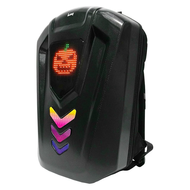 Alt view image 4 of 4 - WWZ-1 Dauntless Smart LED Backpack, Bluetooth Control, P5.25 Screen 16×16, 210 Encryption Oxford Fabric, 46×32.9×17.5cm