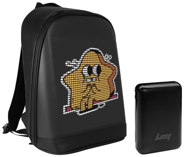 Main image of LED Smart Backpack, 64×64 P3.75 Pixel Screen, Bluetooth & 4G Programmable Display Backpack, Oxford Nylon Leather Film 16L Capacity Backpack, Powered by Power Bank