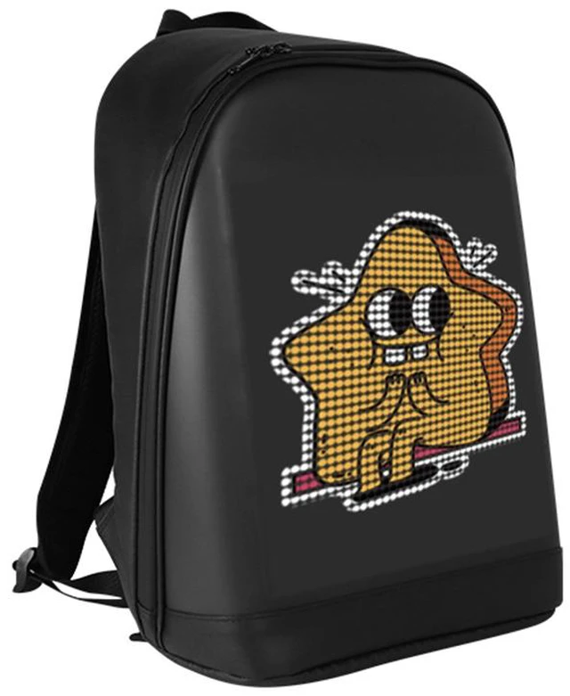 Alt view image 3 of 6 - LED Smart Backpack, 64×64 P3.75 Pixel Screen, Bluetooth & 4G Programmable Display Backpack, Oxford Nylon Leather Film 16L Capacity Backpack, Powered by Power Bank