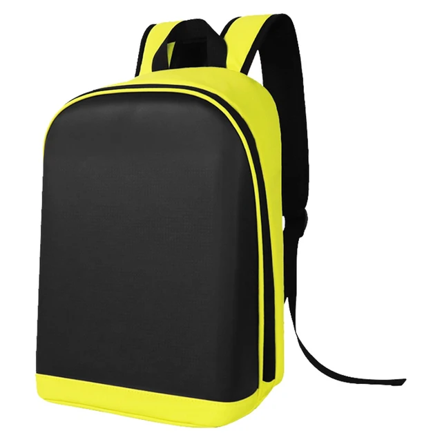 Alt view image 3 of 3 - Smart LED Backpack with 64×64 P3.75 Programmable Pixel Screen, Bluetooth & 4G App Control, 16L Oxford Nylon Leather Film Backpack Powered by Power Bank