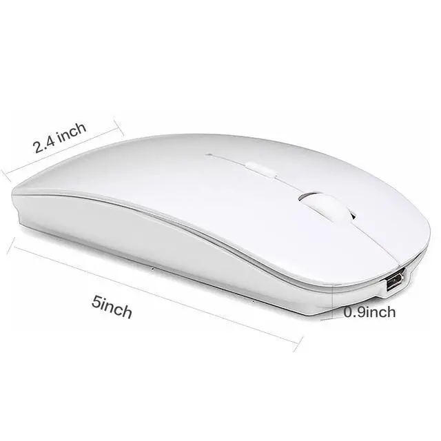 Alt view image 4 of 7 - Bluetooth Wireless Mouse for Laptop mac MacBook ipad MacBook air MacBook pro pc Desktop Computer Windows Chromebook Notebook (White)