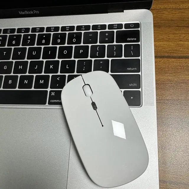 Alt view image 3 of 7 - Bluetooth Wireless Mouse for Laptop mac MacBook ipad MacBook air MacBook pro pc Desktop Computer Windows Chromebook Notebook (White)