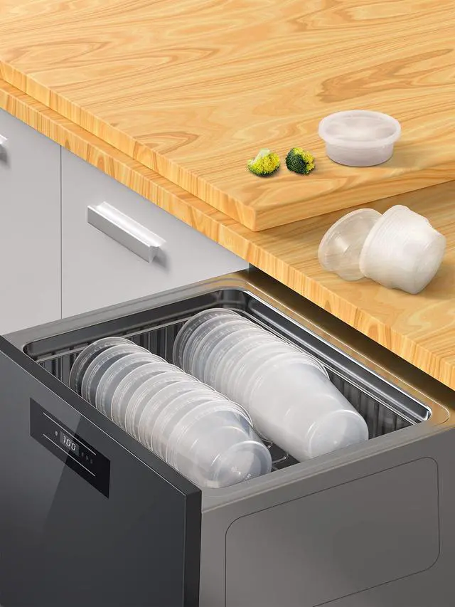 Alt view image 5 of 5 - [8oz-40 Sets Plastic Containers with Airtight Lids, Food Storage Containers, Deli, Slime, Soup, Meal Prep Containers | BPA Free | Stackable | Leakproof | Microwave/Dishwasher/Freezer Safe