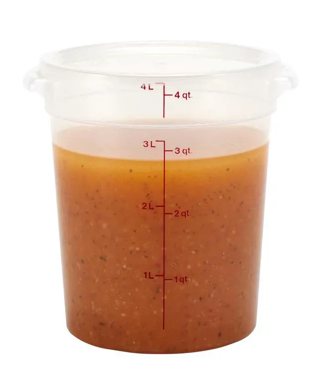 Alt view image 3 of 5 - Food Storage Containers with Lids (BPA-Free) - 4 Quart - Food Grade Buckets with Lids (2 Pack) - For Dough Proofing and Brining (Translucent)