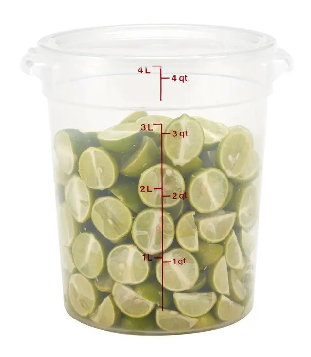 Alt view image 4 of 5 - Food Storage Containers with Lids (BPA-Free) - 4 Quart - Food Grade Buckets with Lids (2 Pack) - For Dough Proofing and Brining (Translucent)