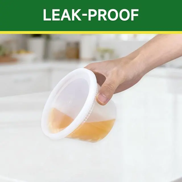 Alt view image 4 of 7 - 50 Set 16 oz Deli Containers with Lids, Leak-Proof BPA Free Plastic Take Out Bowls, Food Storage Containers for Takeout Meal Prep Storage, Freezer, Microwave & Dishwasher Safe