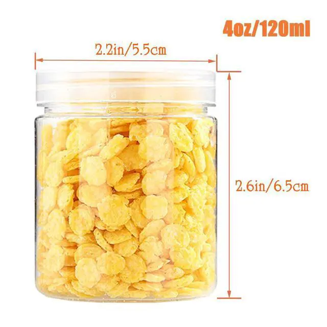 Alt view image 2 of 7 - 20 Pack 4oz/120ml Round Plastic Jars with Lids Empty Clear Slime Containers,Wide-Mouth Refillable Storage Containers for Cosmetics,Lotion,Food Storage