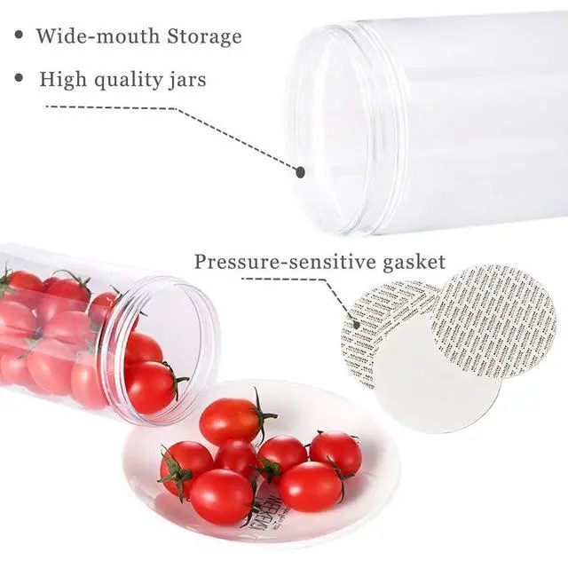 Alt view image 3 of 7 - 20 Pack 4oz/120ml Round Plastic Jars with Lids Empty Clear Slime Containers,Wide-Mouth Refillable Storage Containers for Cosmetics,Lotion,Food Storage