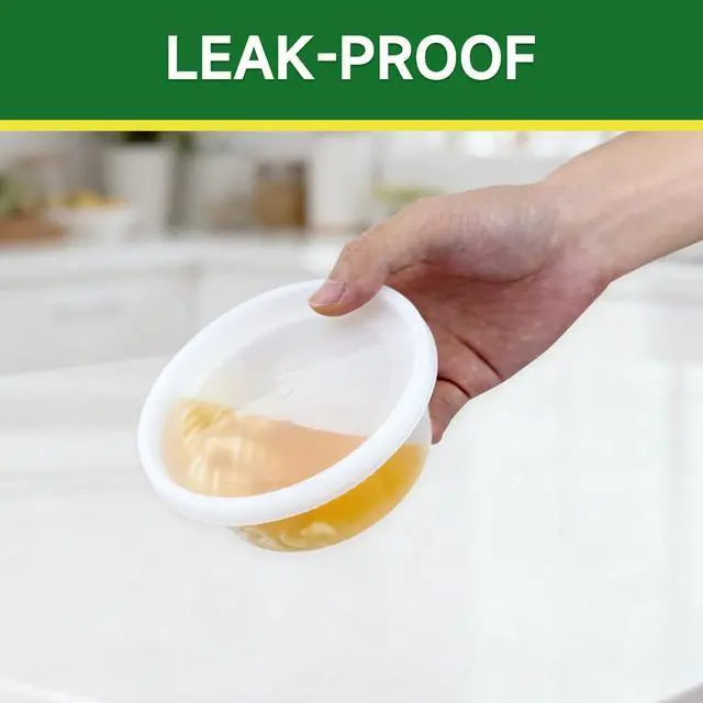 Alt view image 4 of 7 - 50 Set 8 oz Deli Containers with Lids, Leak-Proof BPA Free Plastic Take Out Bowls, Food Storage Containers for Takeout Meal Prep Storage, Freezer, Microwave & Dishwasher Safe