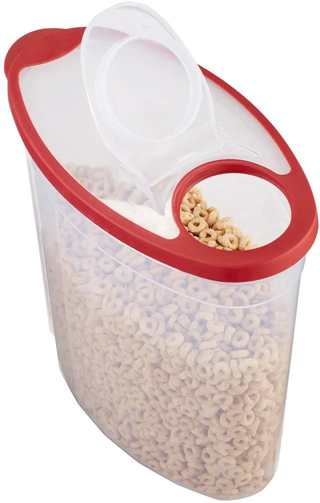 Alt view image 5 of 6 - Flex and Seal Cereal Keeper, 1.5 Gallon, BPA-Free, Clear with Red Lid, Airtight