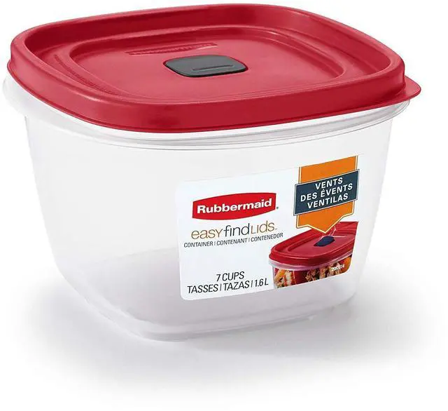 Main image of 7 cups Food Storage Container 3 Pack Clear