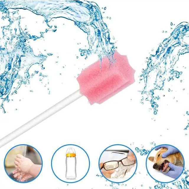 Alt view image 4 of 4 - 50 PCS Disposable Oral Swabs, Sterile Dental Sponge Swab sticks