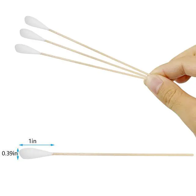 Alt view image 2 of 6 - 6 Inch Long Cotton Swabs (Large Size) 100pcs for Pets, Gun Cleaning or Makeup
