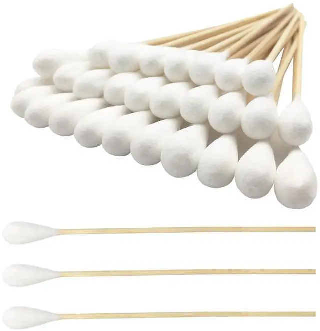 Main image of 6 Inch Long Cotton Swabs (Large Size) 100pcs for Pets, Gun Cleaning or Makeup