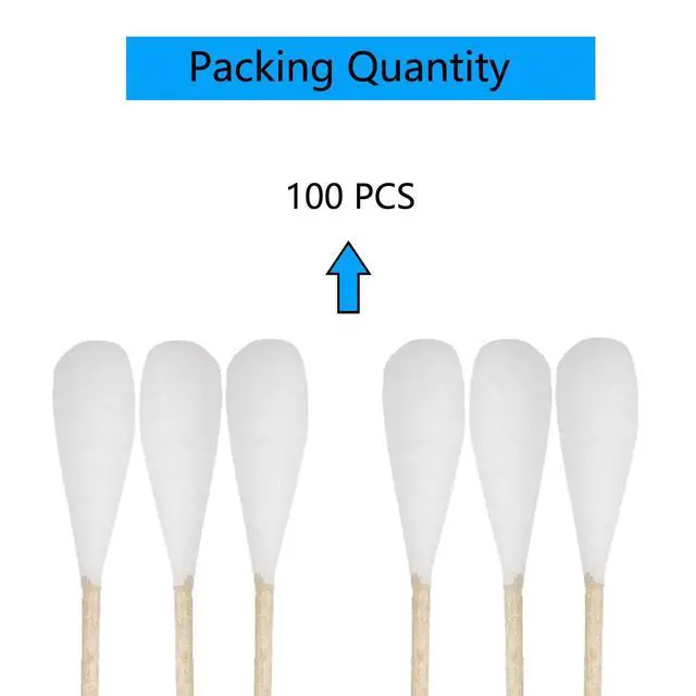Alt view image 5 of 6 - 6 Inch Long Cotton Swabs (Large Size) 100pcs for Pets, Gun Cleaning or Makeup