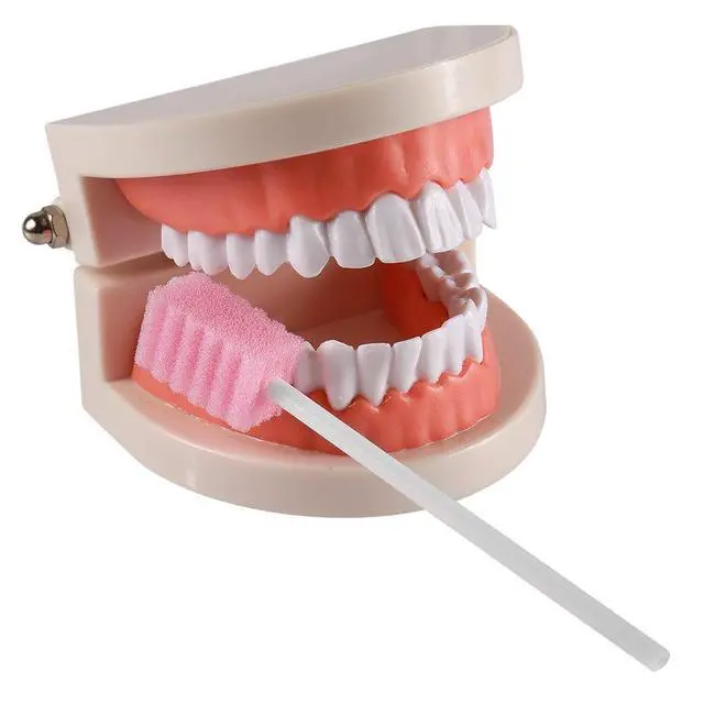 Alt view image 4 of 5 - (50 Pack) Disposable Oral Swabs, Sterile Dental Sponge Swab Sticks