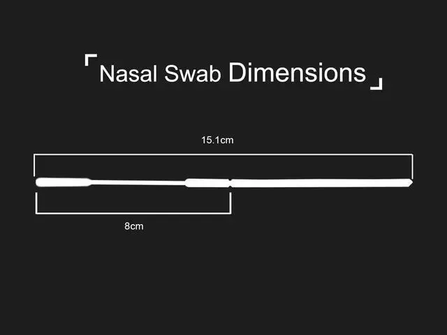 Alt view image 4 of 6 - 50 Pack Nasopharyngeal Collection Flocked Nasal Swab,Nasal Swabs Sterile Individually Wrapped, 80mm Break Point, Nylon Flocked Tip