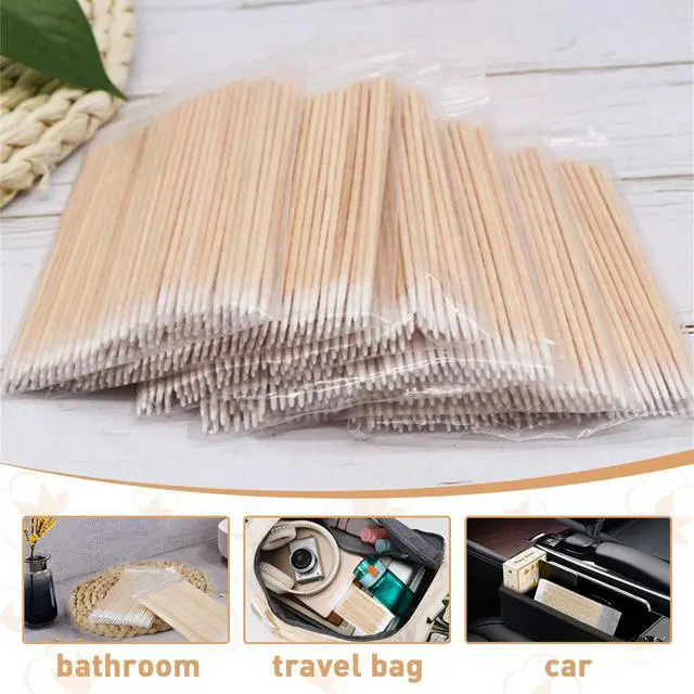 Alt view image 2 of 7 - 1000 Count Microblading Cotton Swab, Cotton Swabs Pointed Tip, Cotton Swabs Wood Sticks, Cotton Tipped Applicator, Tattoo Permanent Supplies (1000pcs)