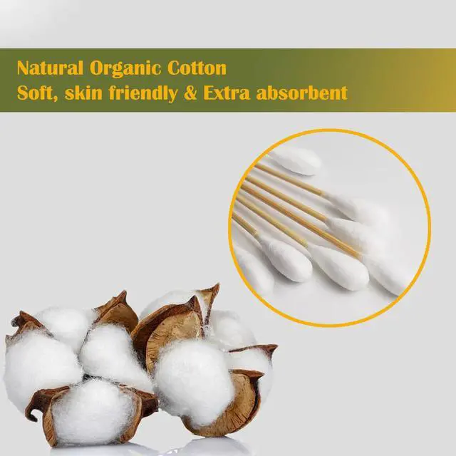 Alt view image 3 of 6 - 6 Inch Long Large Size Cotton Swabs 100PCS,Bamboo Sticks & Highly Absorbent Tipped Applicators for Pet Care