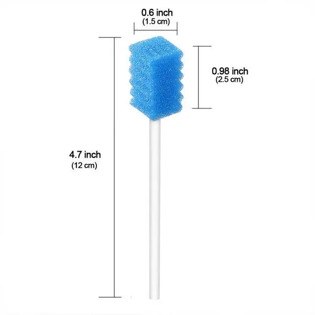 Alt view image 2 of 6 - Disposable Oral Care Swabs Tooth Cleaning Mouth Swabs (50 Blue)