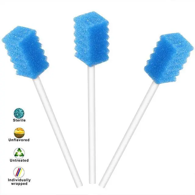 Alt view image 3 of 6 - Disposable Oral Care Swabs Tooth Cleaning Mouth Swabs (50 Blue)