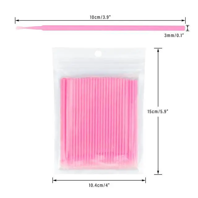 Alt view image 2 of 6 - G2PLUS 500PCS Cotton Swabs, Disposable Micro Applicators Brush for Makeup and Personal Care Cosmetic Brush, Micro Swabs for Eyelash Extensions, Nails, Eyeliner (Head Diameter: 2.0mm)
