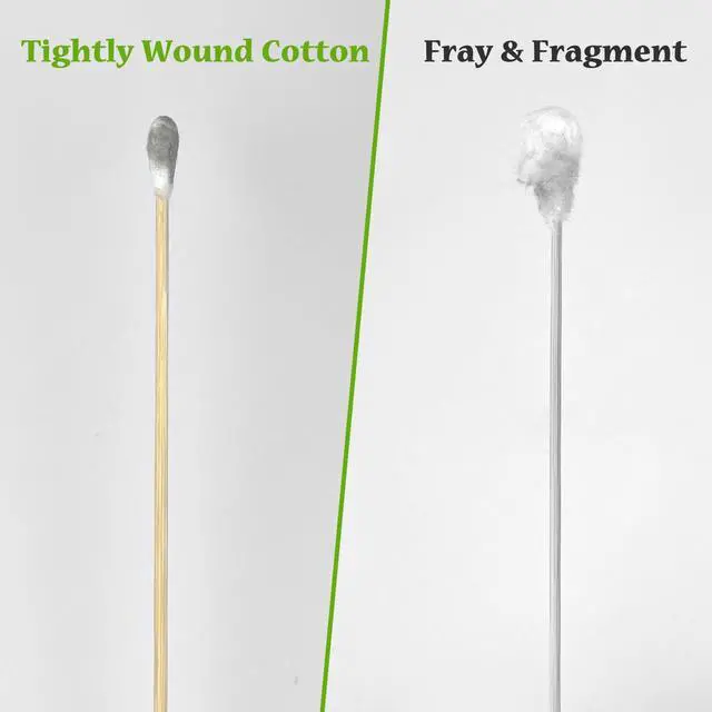Alt view image 5 of 7 - 200 ct 6 Inch Long Cotton Swabs, Double Ended with Bamboo Sticks
