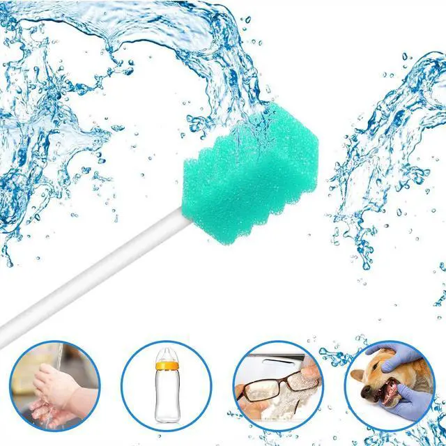 Alt view image 3 of 6 - 50 Pack Disposable Oral Swabs, Sterile Dental Sponge Swab sticks