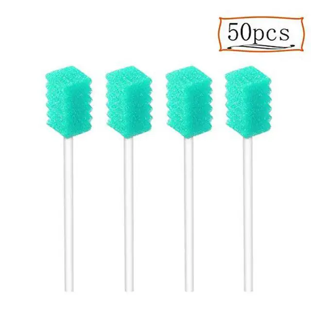 Alt view image 6 of 6 - 50 Pack Disposable Oral Swabs, Sterile Dental Sponge Swab sticks