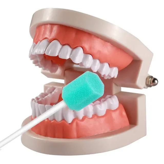 Alt view image 2 of 5 - 50 Pack Disposable Oral Swabs,Sterile Dental Sponge Swab sticks