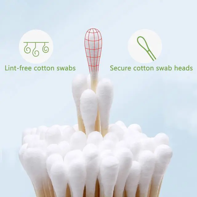 Alt view image 5 of 7 - Round Tip Cotton Swabs, 6-Inch Bamboo Sticks, Lint-Free, for Delicate Cleaning, Arts & Crafts, Pet Care, Audio Equipment Maintenance with Portable Storage Case (Round Tips (500ct))