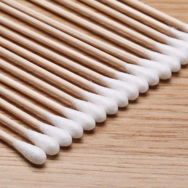 Alt view image 3 of 7 - 6" Cotton Swabs Wooden Handles Cotton Tipped Applicator Wood Sticks with Single Tip for Gun Cleaning, Wound Clean, Makeup, Removal Residue (500)